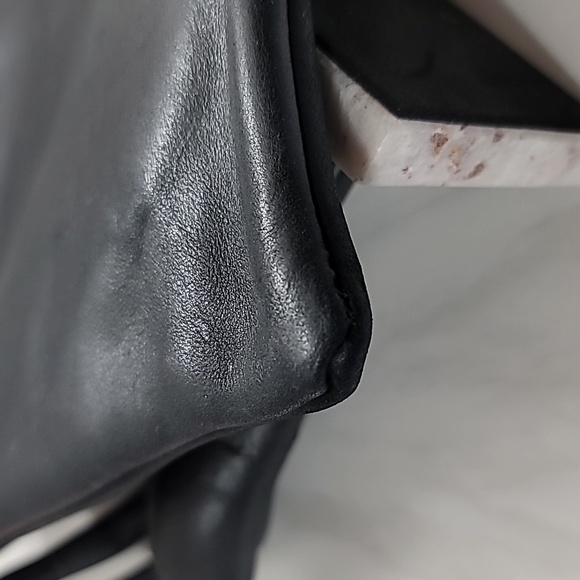 PARKER CLAY NYLA BLACK LEATHER BRASS CLUTCH CARRYALL PURSE FOLDOVER HANDBAG OSFM - Picture 9 of 13